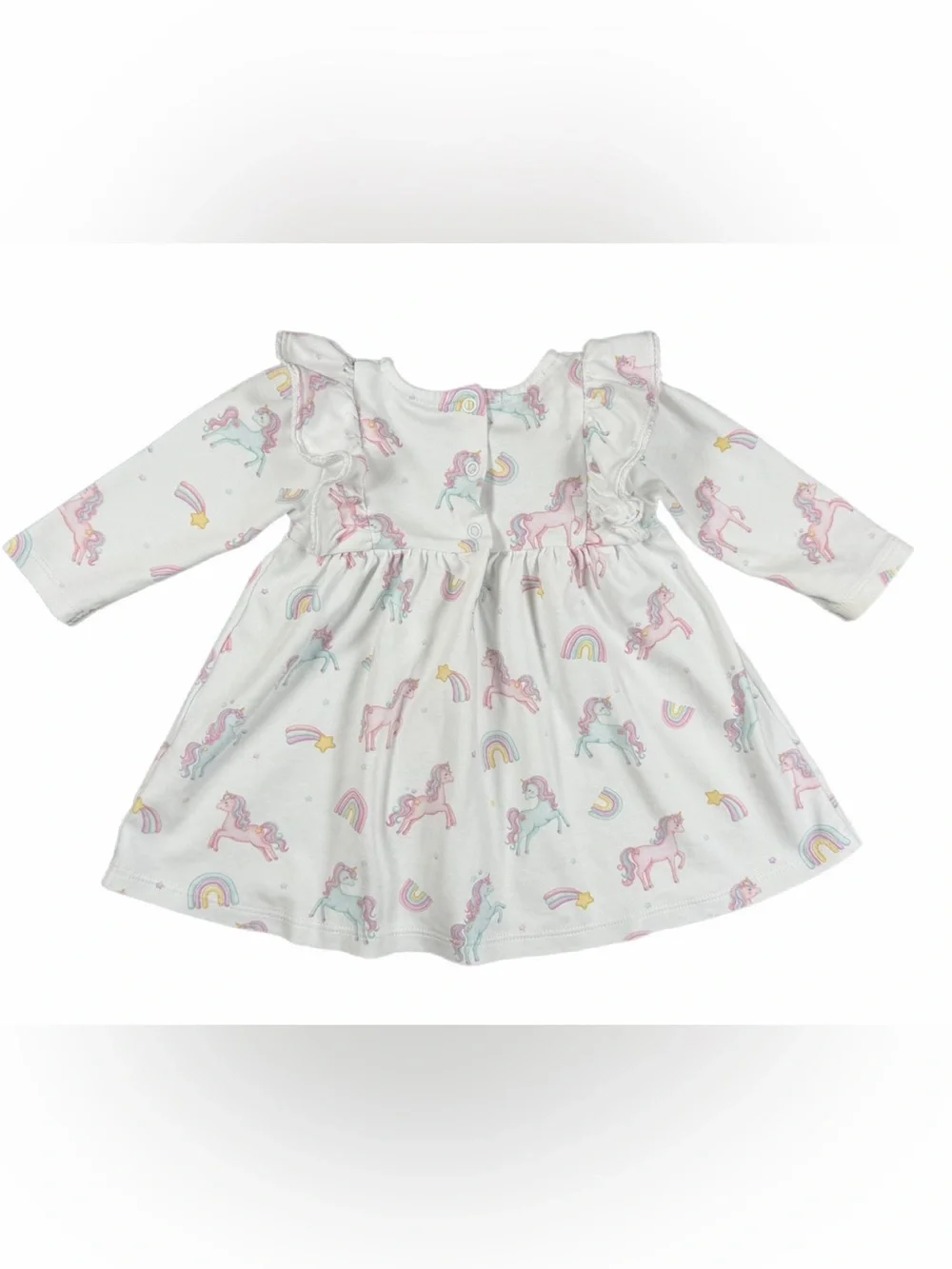 BABY CLUB CHIC Magical Unicorn Pima Cotton Dress - 6-9M